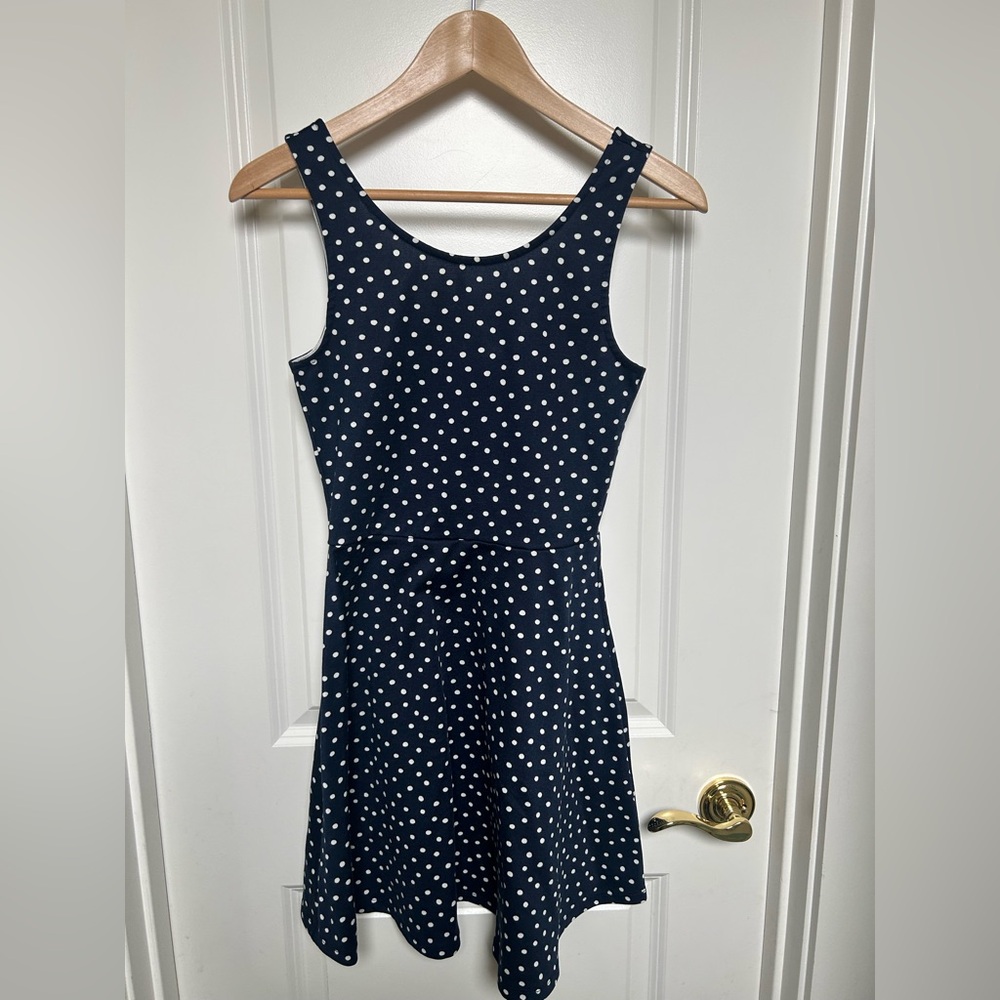 H&M Divided Fit & Flare Polka Dot Dress